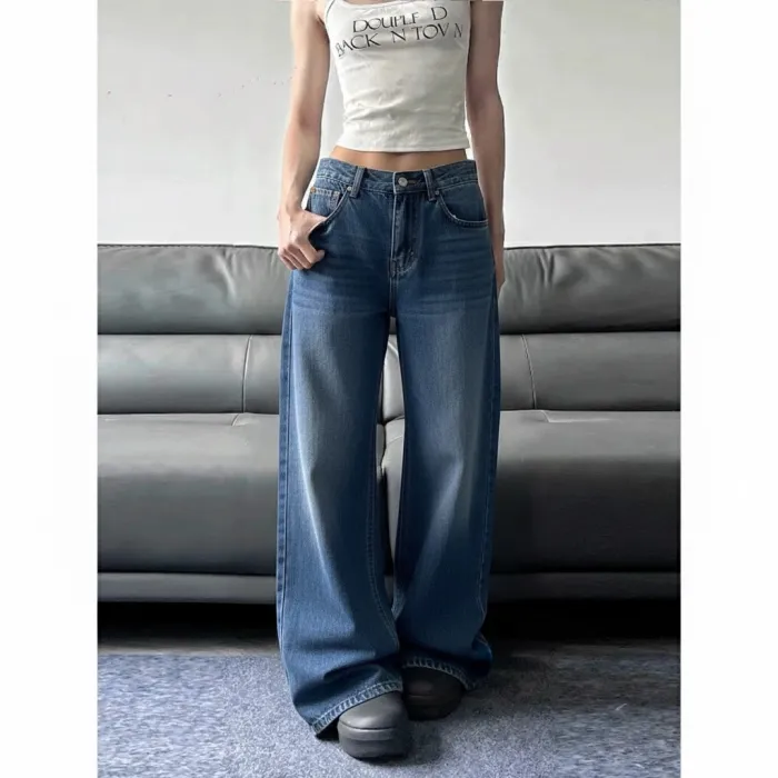 UNISEX INDIGO BLUE SUPER BAGGY JEANS